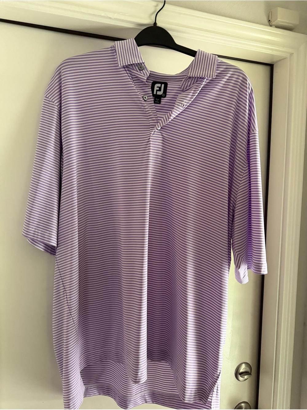 FootJoy Men’s Lavender and White Striped Polo